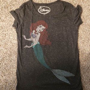 Little Mermaid/Ariel Heather Black T-shirt